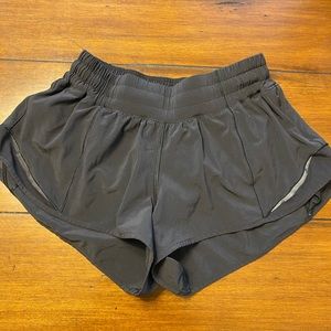 Black mesh lulu shorts